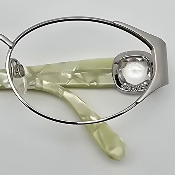 Daniel Swarovski S513 23 KT GP Gold Plated Pearl Crystal Sunglasses Frame 53mm main image 2